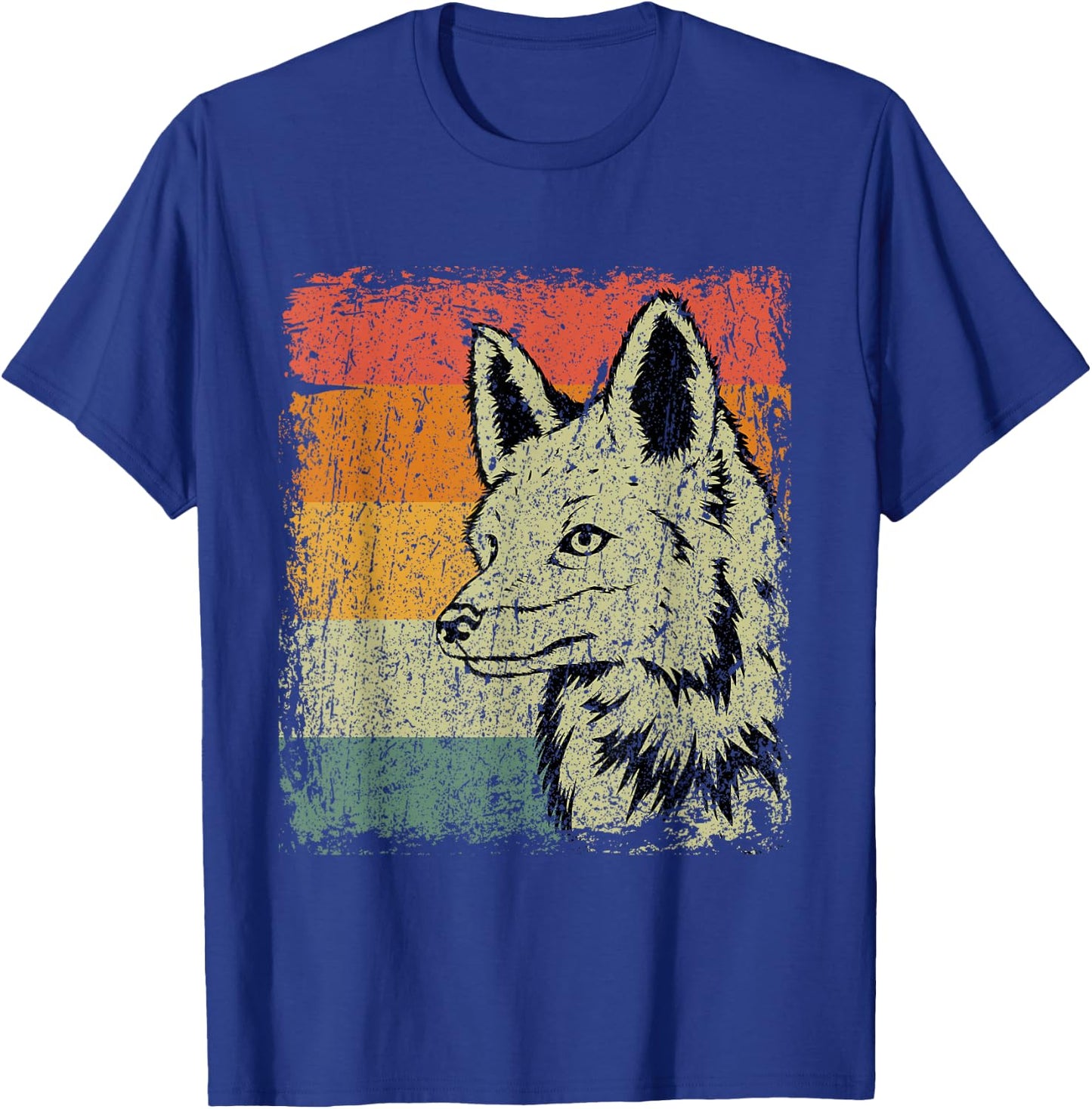 Retro Fox Gift Vintage Fox T-Shirt - T-Shirt | Royal