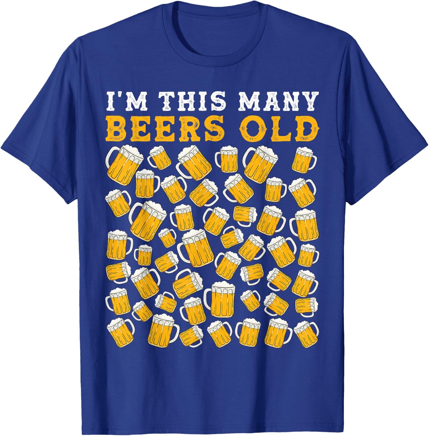 Birthday 50 Year Old Beer Drinking Gag 50th Birthday Party T-Shirt - T-Shirt | Royal