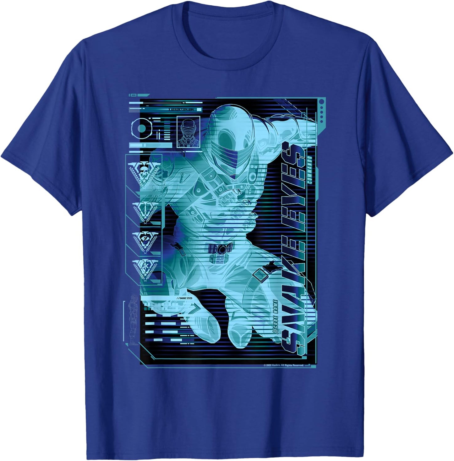 G.I. Joe Snake Eyes Team Leader Schematic Profile T-Shirt - T-Shirt | Royal