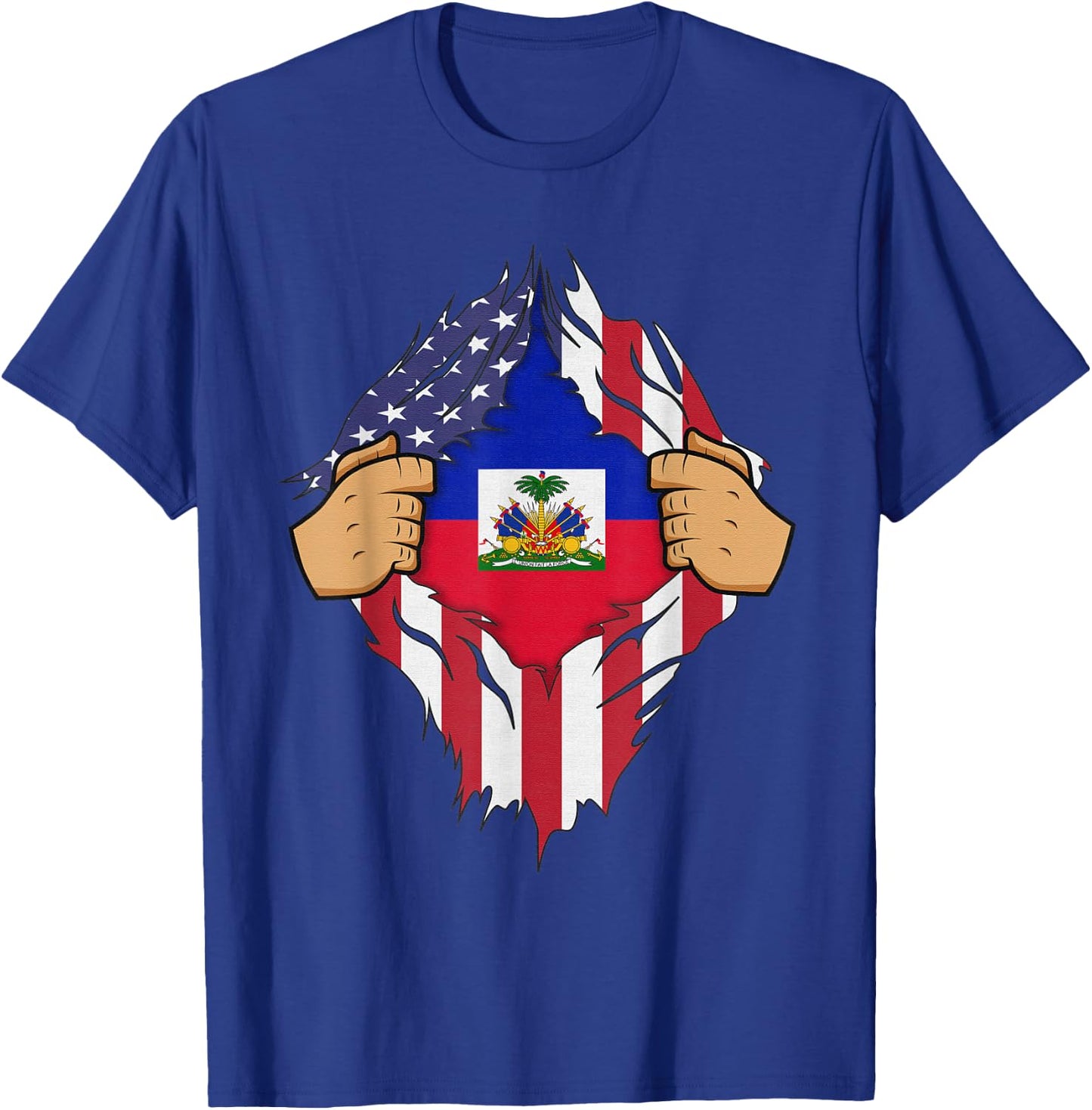 HAITIAN FLAG HAITI Men Women Kids Gift T-Shirt - T-Shirt | Royal