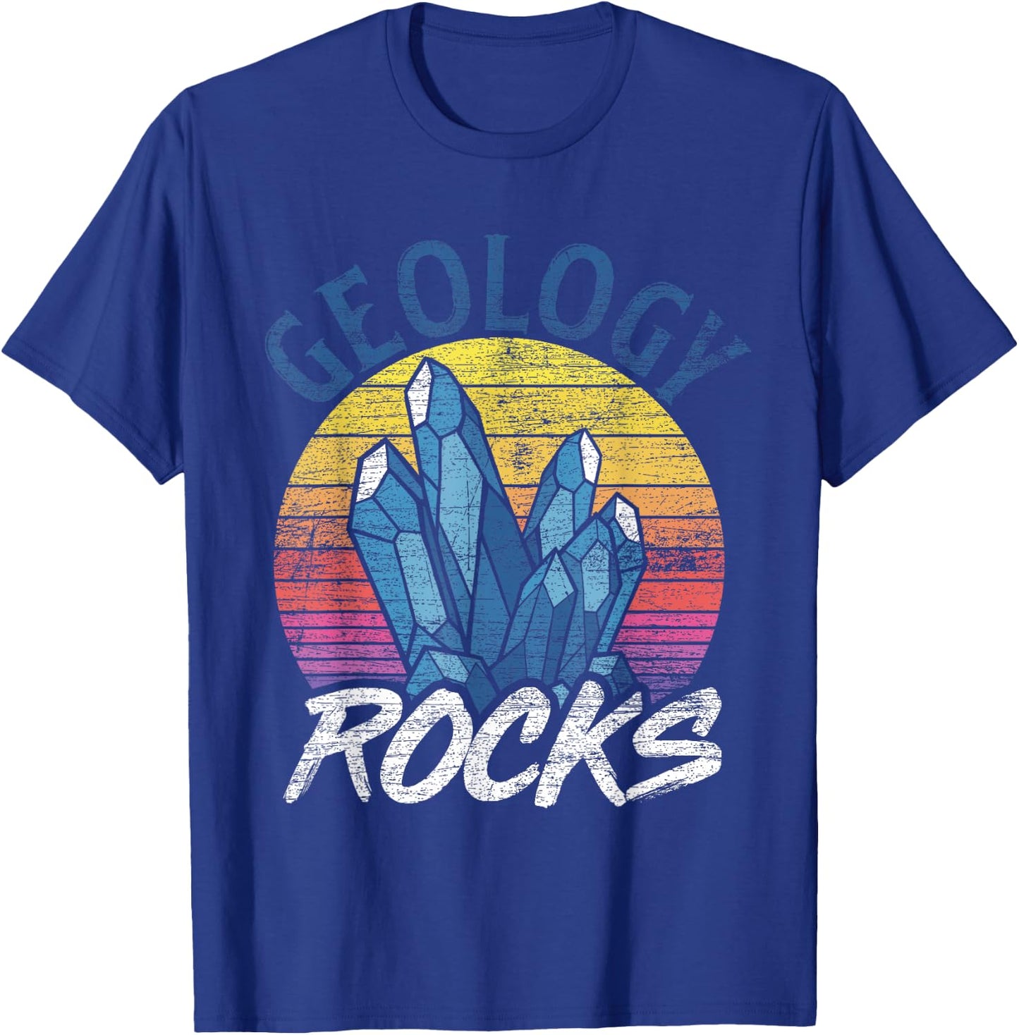 Geology Rocks Retro Geology T-Shirt - T-Shirt | Royal