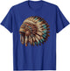 War Bonnet Native American Chief T-Shirt - T-Shirt | Royal