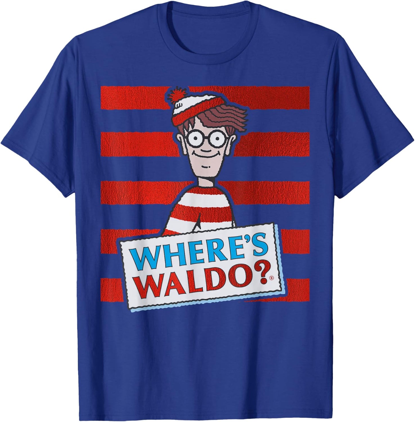 Where's Waldo Waldo Stripes T-Shirt - T-Shirt | Royal