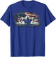 Vintage american flag swim swimmer funny swimming T-Shirt - T-Shirt | Royal