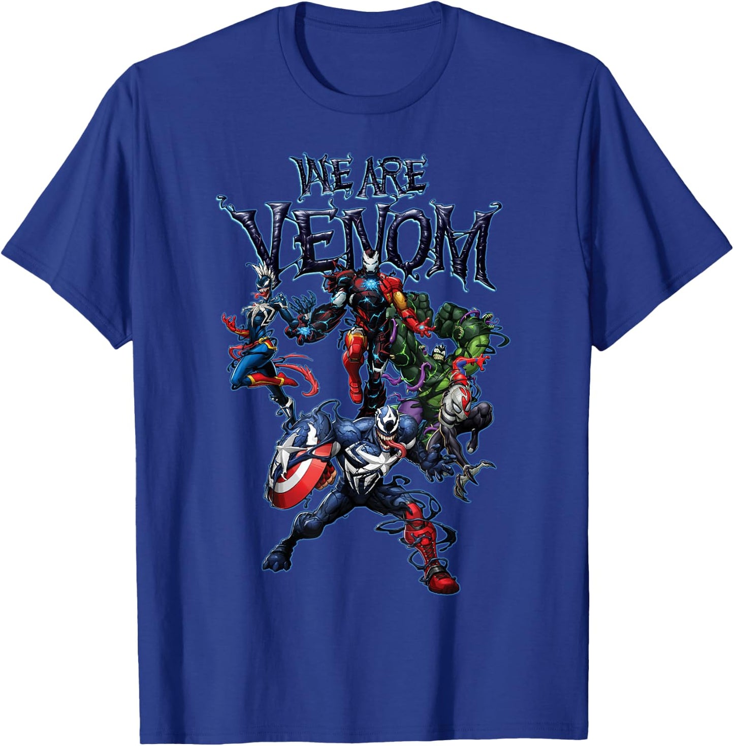 Marvel Spider-Man Maximum Venom Group Shot We are Venom T-Shirt - T-Shirt | Royal