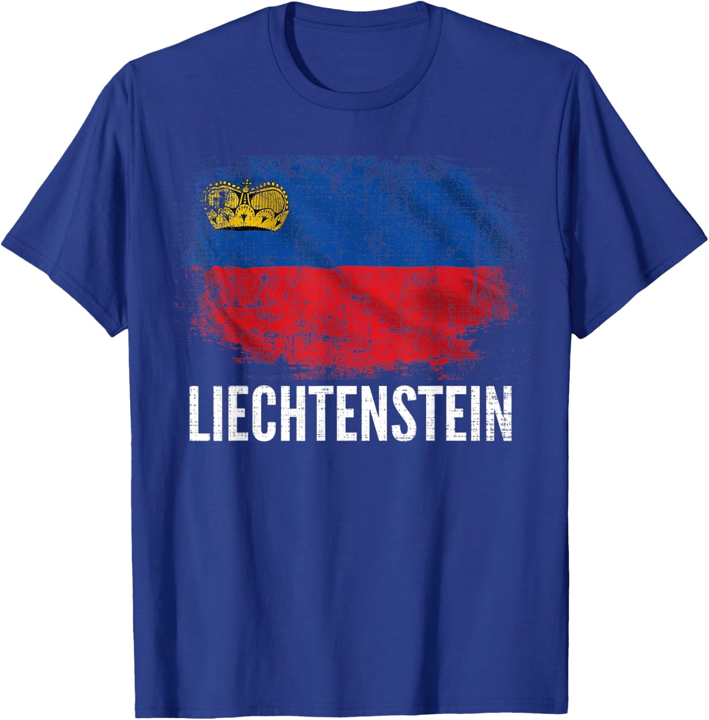 Vintage Liechtenstein Flag Gift T-Shirt - T-Shirt | Royal