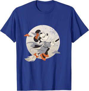 Disney Minnie Mouse Flying Witch Costume Halloween T-Shirt - T-Shirt | Royal