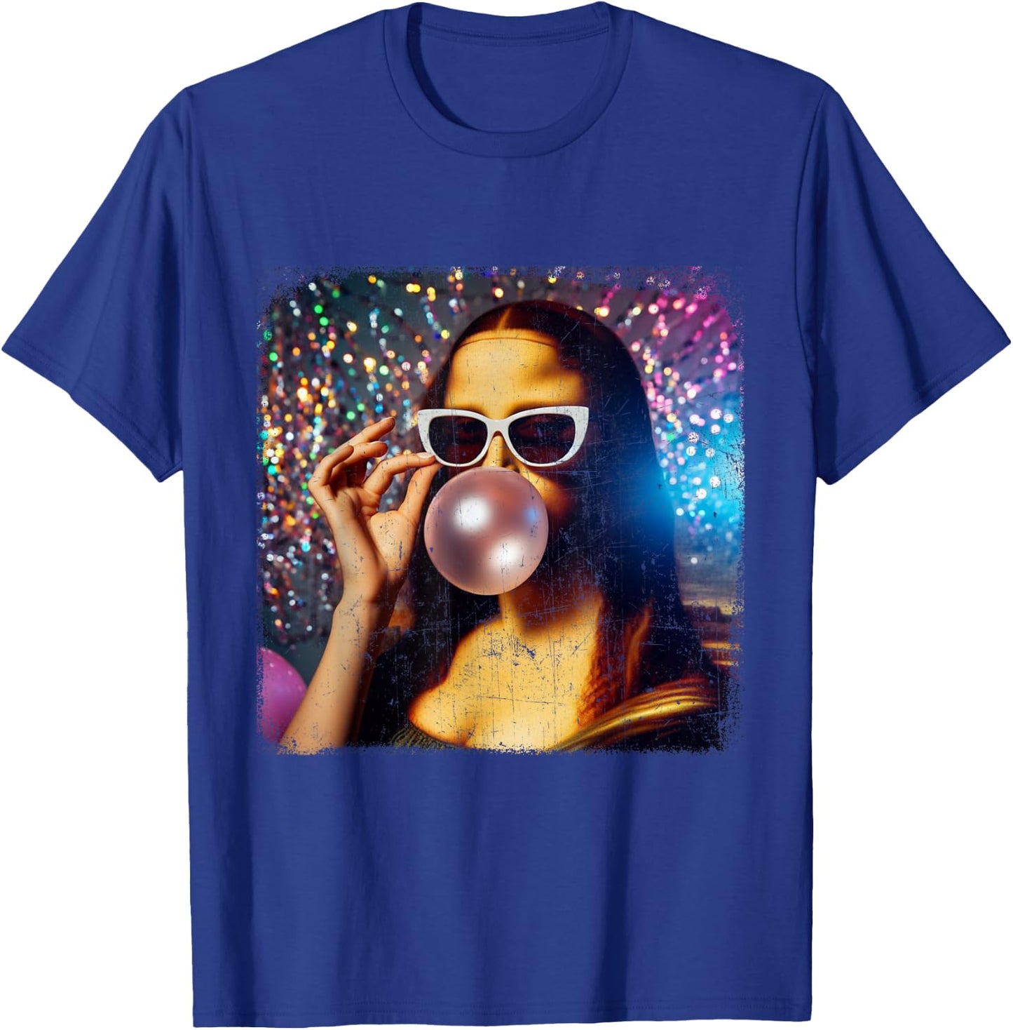 Funny Mona Lisa Bubblegum Gum Leonardo da Vinci T-Shirt - T-Shirt | Royal