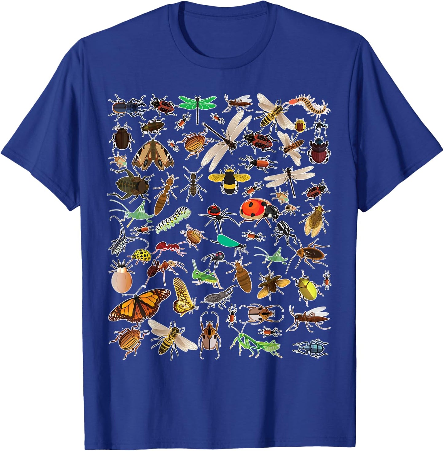 Cool Lots Of Bugs | Funny Insect Lover Entomologist Boy Gift T-Shirt - T-Shirt | Royal
