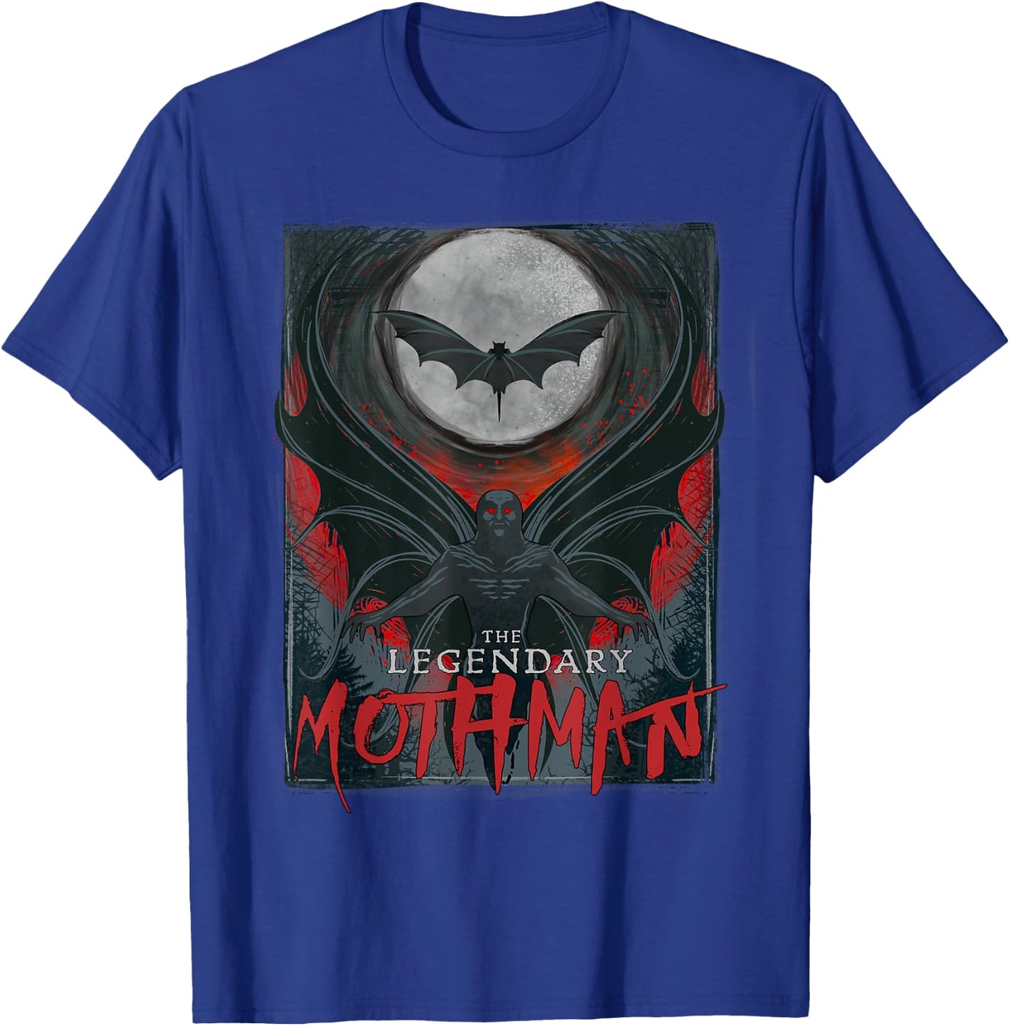 Mothman Legend, Cryptozoology, Cryptids Fun Cult Movie T-Shirt - T-Shirt | Royal