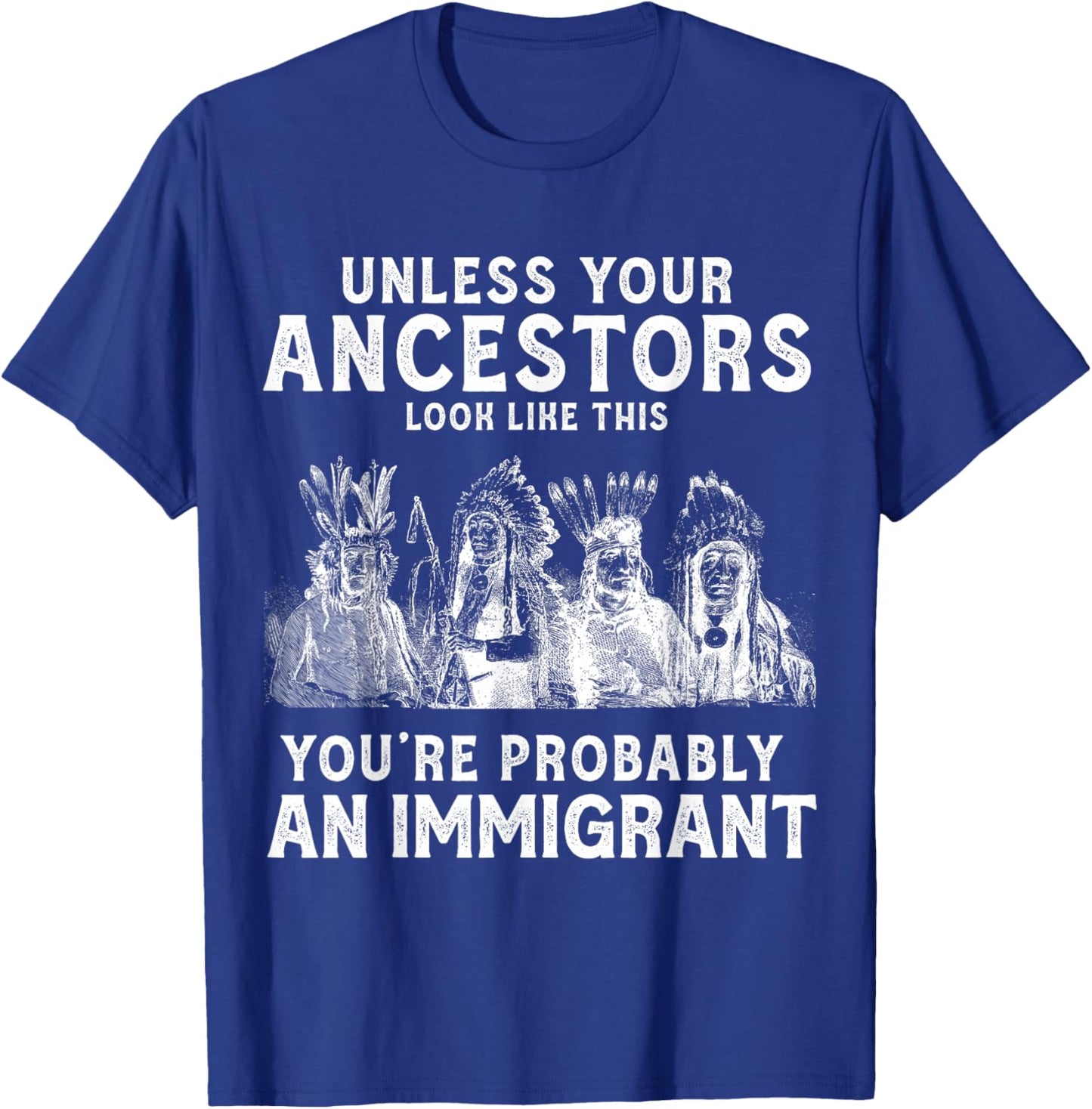 American Indian You're Probably an Immigrant T-Shirt - T-Shirt | Royal