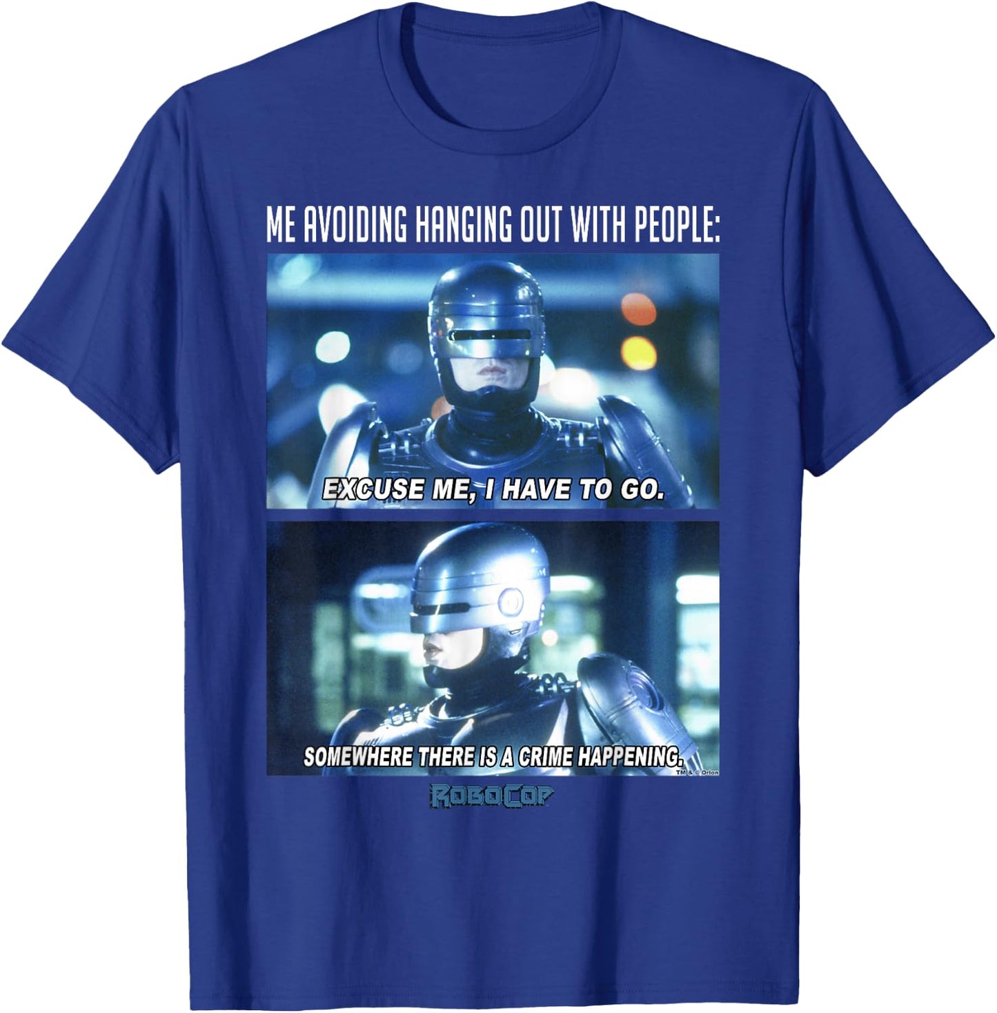 RoboCop Me Avoiding Hanging Out With People Meme T-Shirt - T-Shirt | Royal