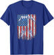 Rock Sign Heavy Metal 4th of July Us Flag Merica T-Shirt - T-Shirt | Royal