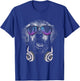 Cool DJ Golden Retriever with sunglasses and headphones T-Shirt - T-Shirt | Royal