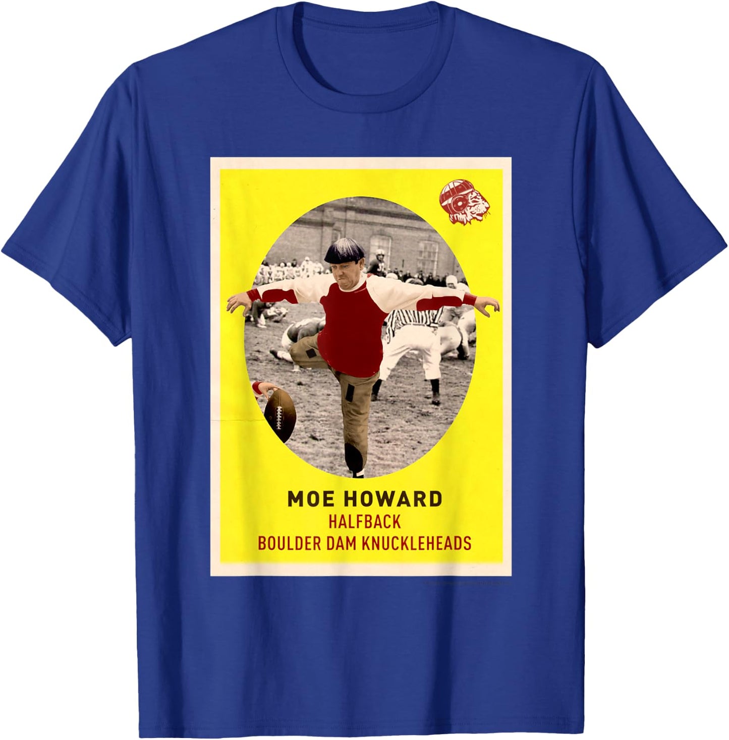 Moe - Knuckleheads Football Card T-Shirt - T-Shirt | Royal