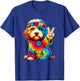 Peace Sign Tie Dye Cavapoo dog T-Shirt - T-Shirt | Royal