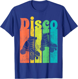 Disco Roller Vintage Skater Classic 70s 80s Skating Gift T-Shirt - T-Shirt | Royal