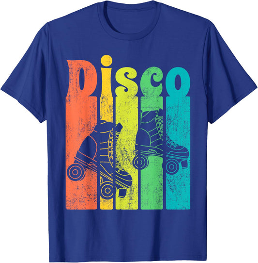 Disco Roller Vintage Skater Classic 70s 80s Skating Gift T-Shirt - T-Shirt | Royal