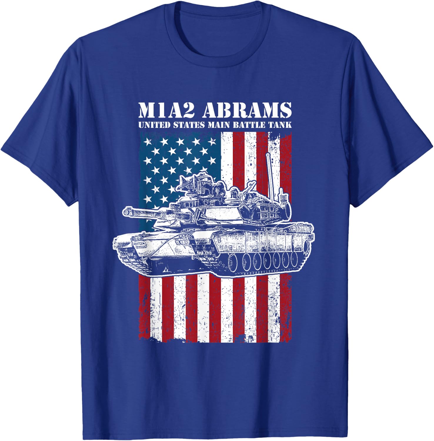 M1A2 Abrams Tank T-Shirt - T-Shirt | Royal