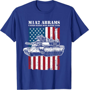 M1A2 Abrams Tank T-Shirt - T-Shirt | Royal