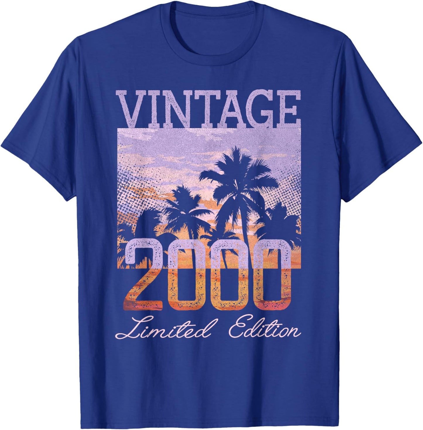 Vintage 2000 Limited Edition 25th Birthday 25 Year Old Gifts T-Shirt - T-Shirt | Royal