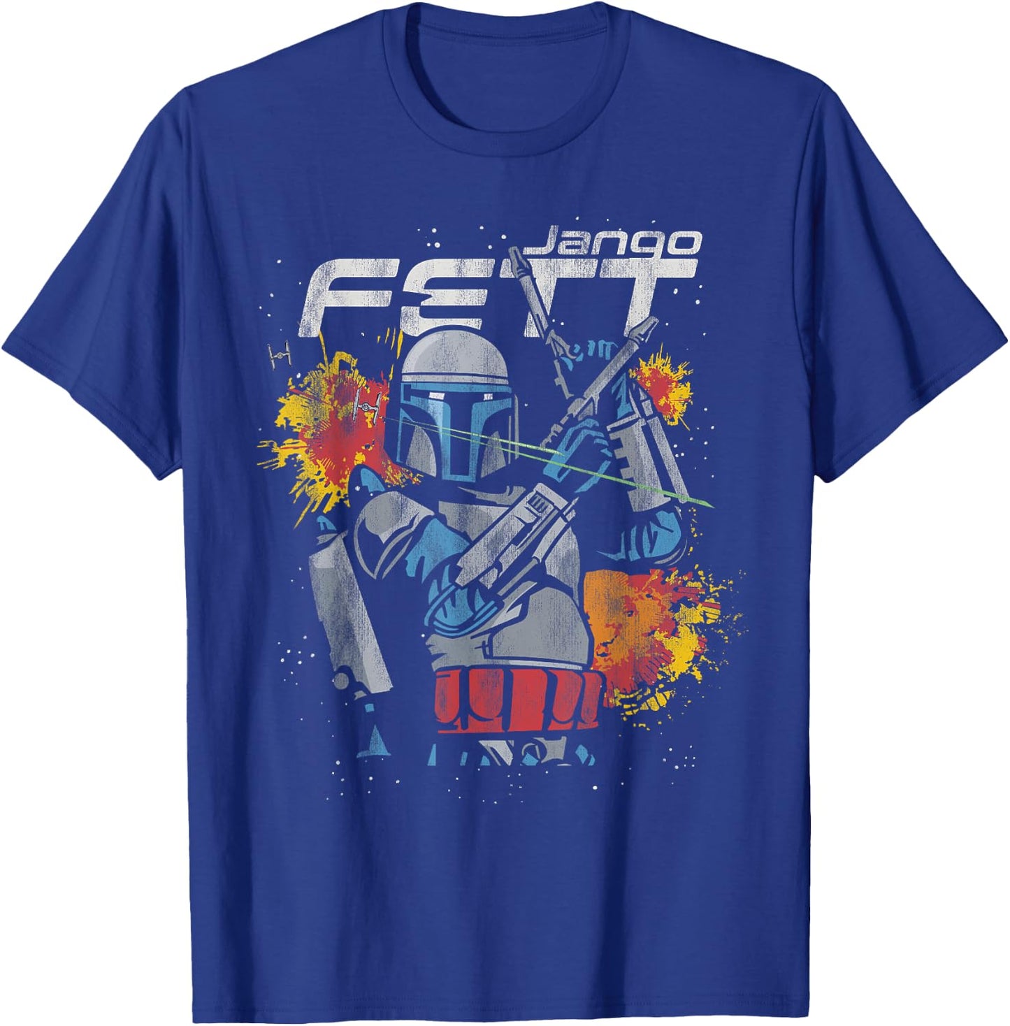 Star Wars Jango Fett Hero Blasters Mandalorian Prequel T-Shirt - T-Shirt | Royal
