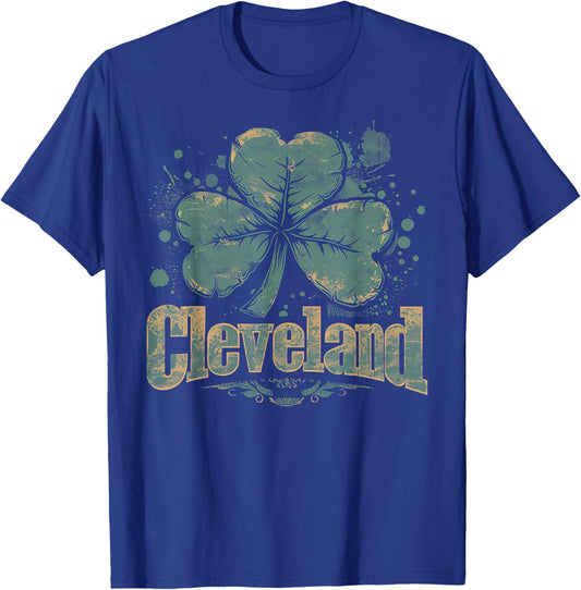 Cleveland - Irish St. Patrick's Day Saint Paddy's Shamrock T-Shirt - T-Shirt | Royal