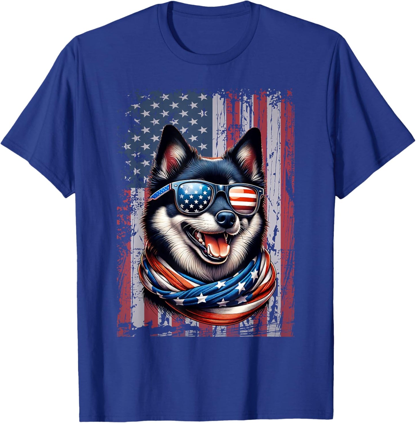 Schipperke Dog Lover Flag 4th Of July Patriotic T-Shirt - T-Shirt | Royal