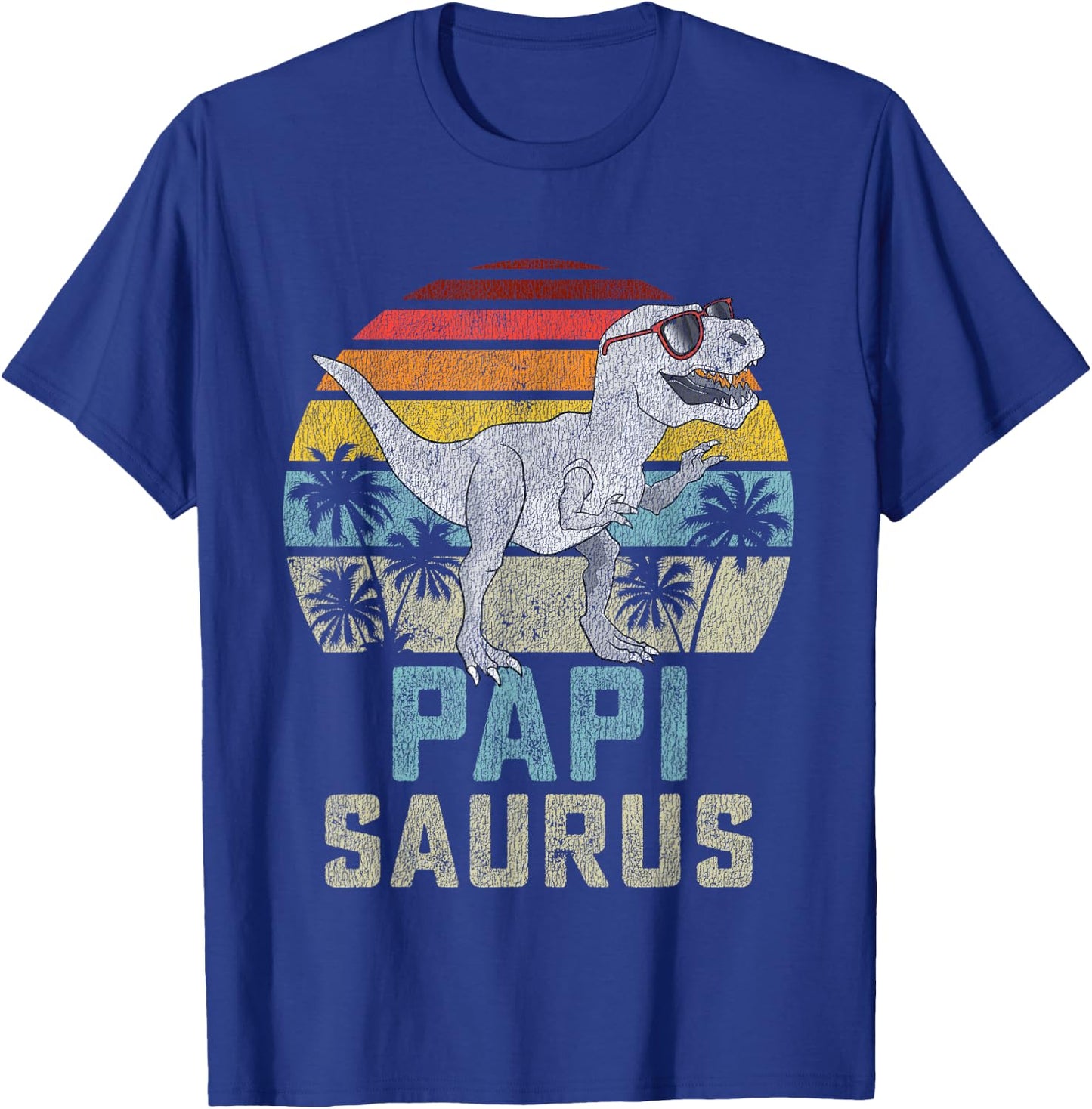 Papisaurus T Rex Dinosaur Papi Saurus Family Matching T-Shirt - T-Shirt | Royal