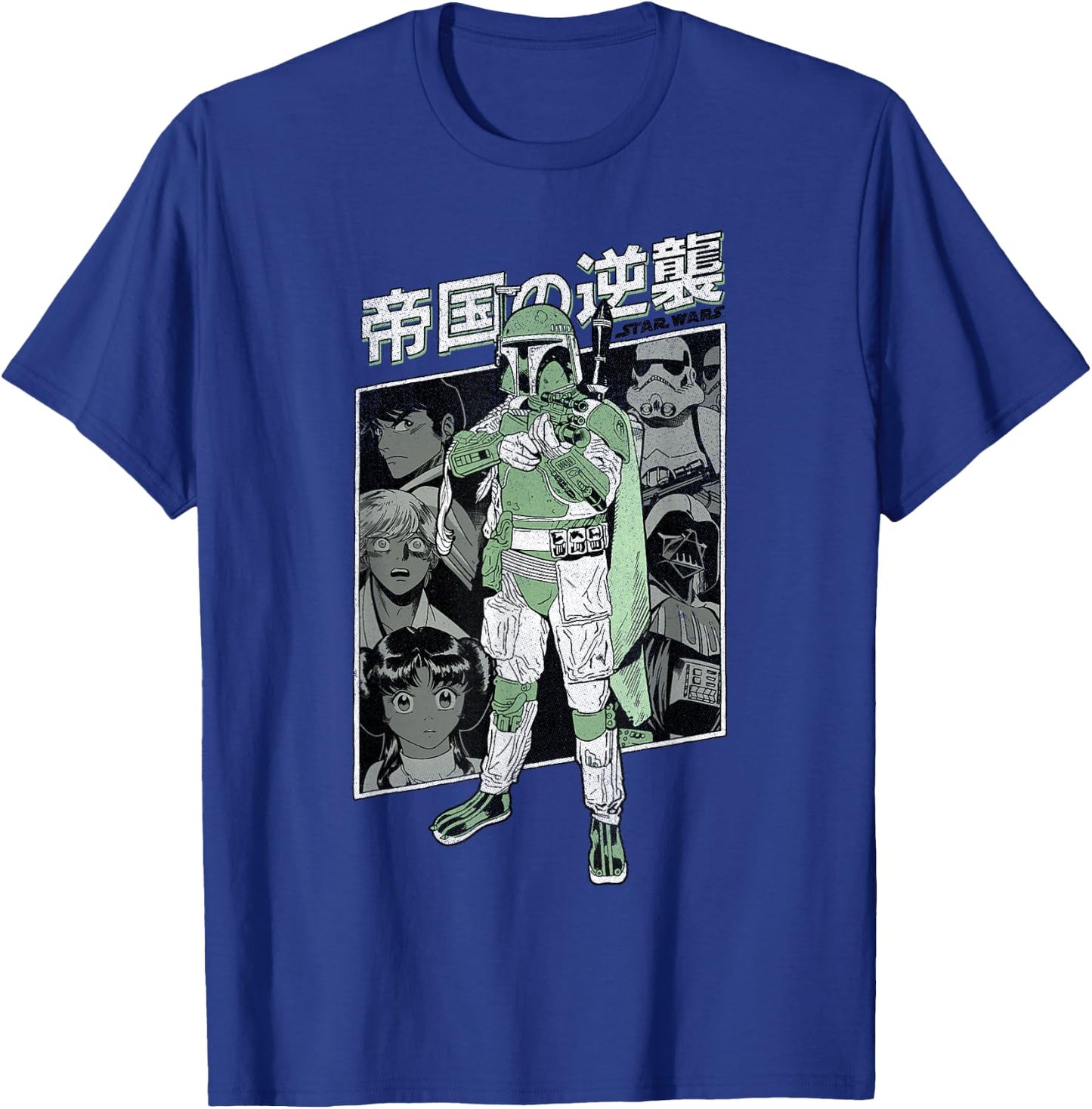 Star Wars Boba Fett Kanji Anime Poster T-Shirt - T-Shirt | Royal