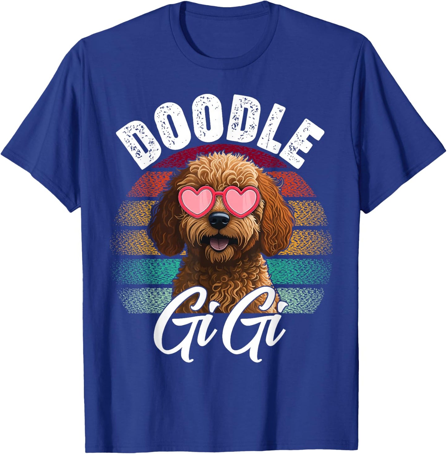 Retro Doodle Gigi Goldendoodle Dog Lover Mothers Day Women T-Shirt - T-Shirt | Royal