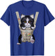 Tuxedo Cat in Baby Carrier T-Shirt - T-Shirt | Royal