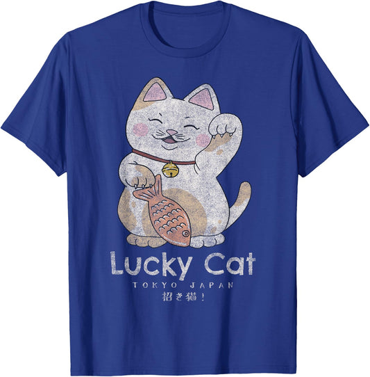 Travel Apparel Tokyo Lucky Cat T-Shirt - T-Shirt | Royal