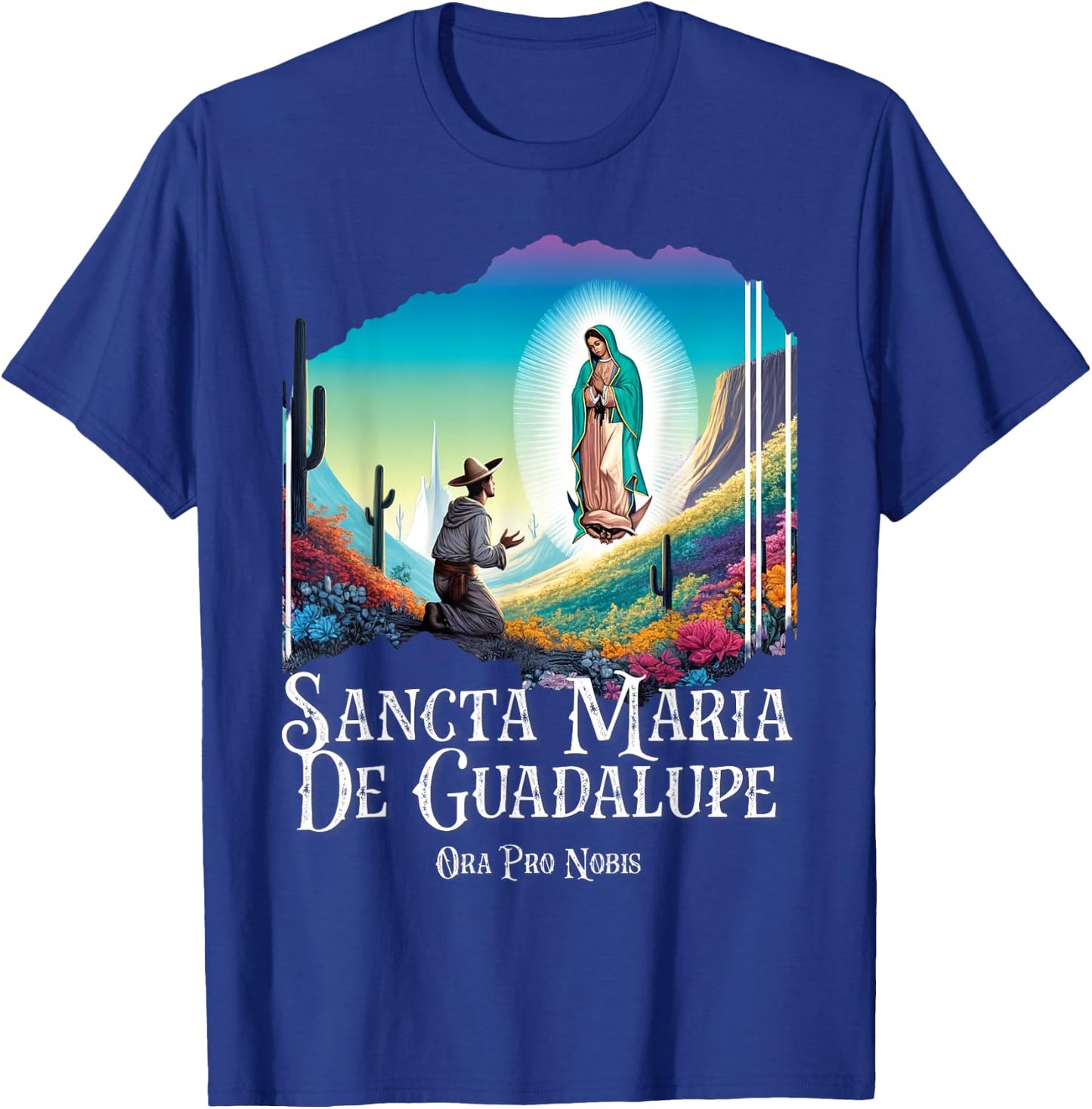 Our Lady Of Guadalupe Marian Catholic T-Shirt - T-Shirt | Royal