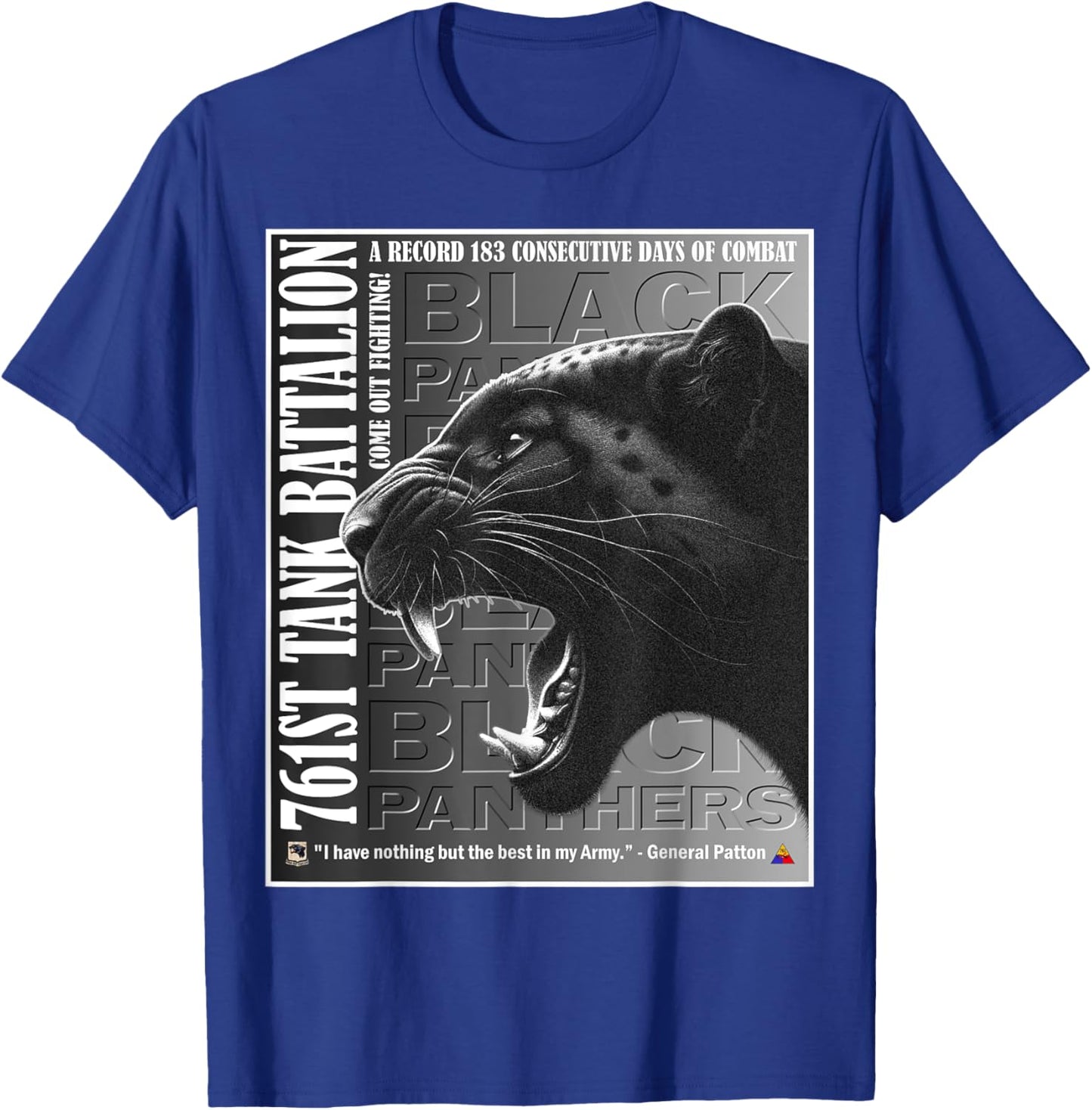 Celebrate the 761st Tank Battalion Black Panthers T-Shirt - T-Shirt | Royal
