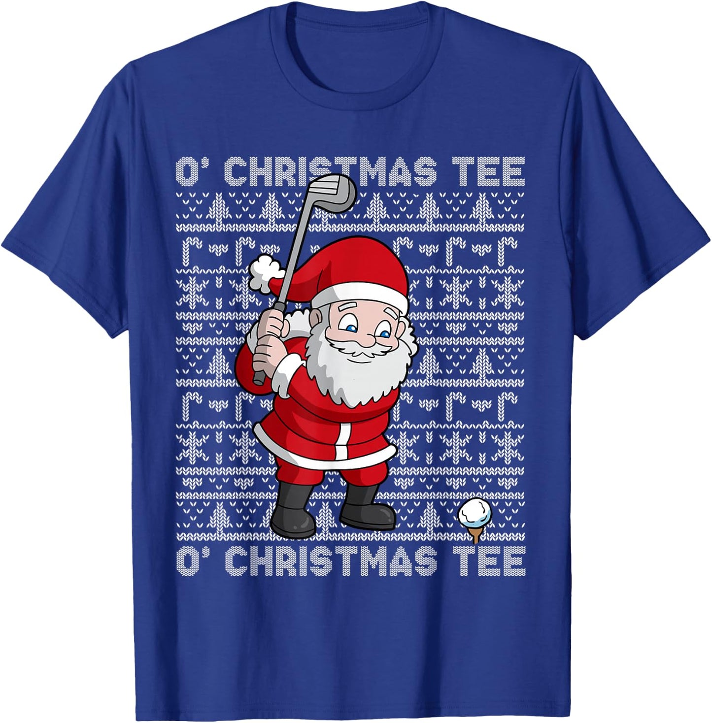 Golf Santa Claus O' Christmas Golfing Golfer Humor Men T-Shirt - T-Shirt | Royal