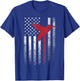 Hummingbird Bird- 4th of July American Flag USA America Men T-Shirt - T-Shirt | Royal