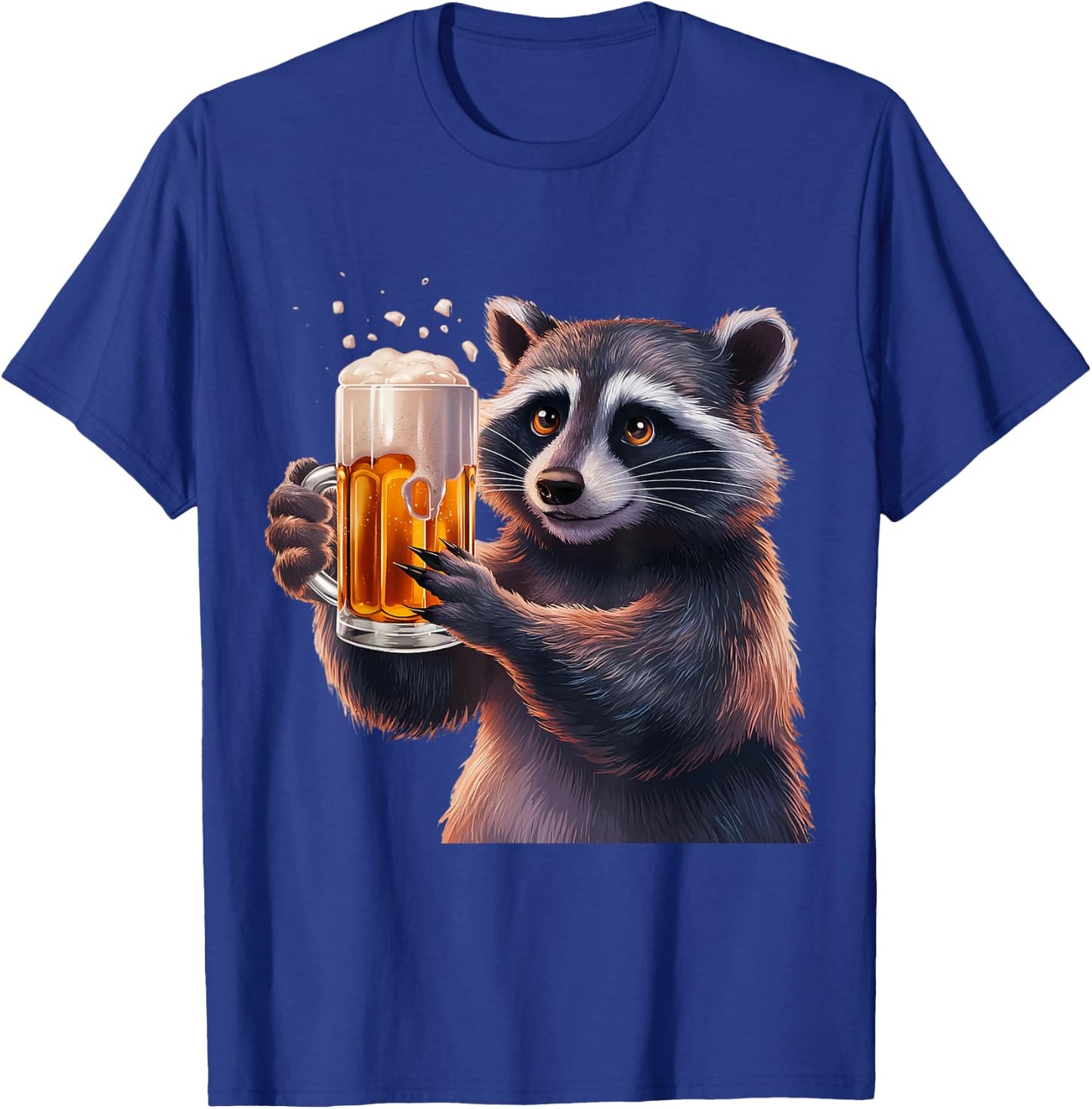 Raccoon & Beer T-Shirt - T-Shirt | Royal
