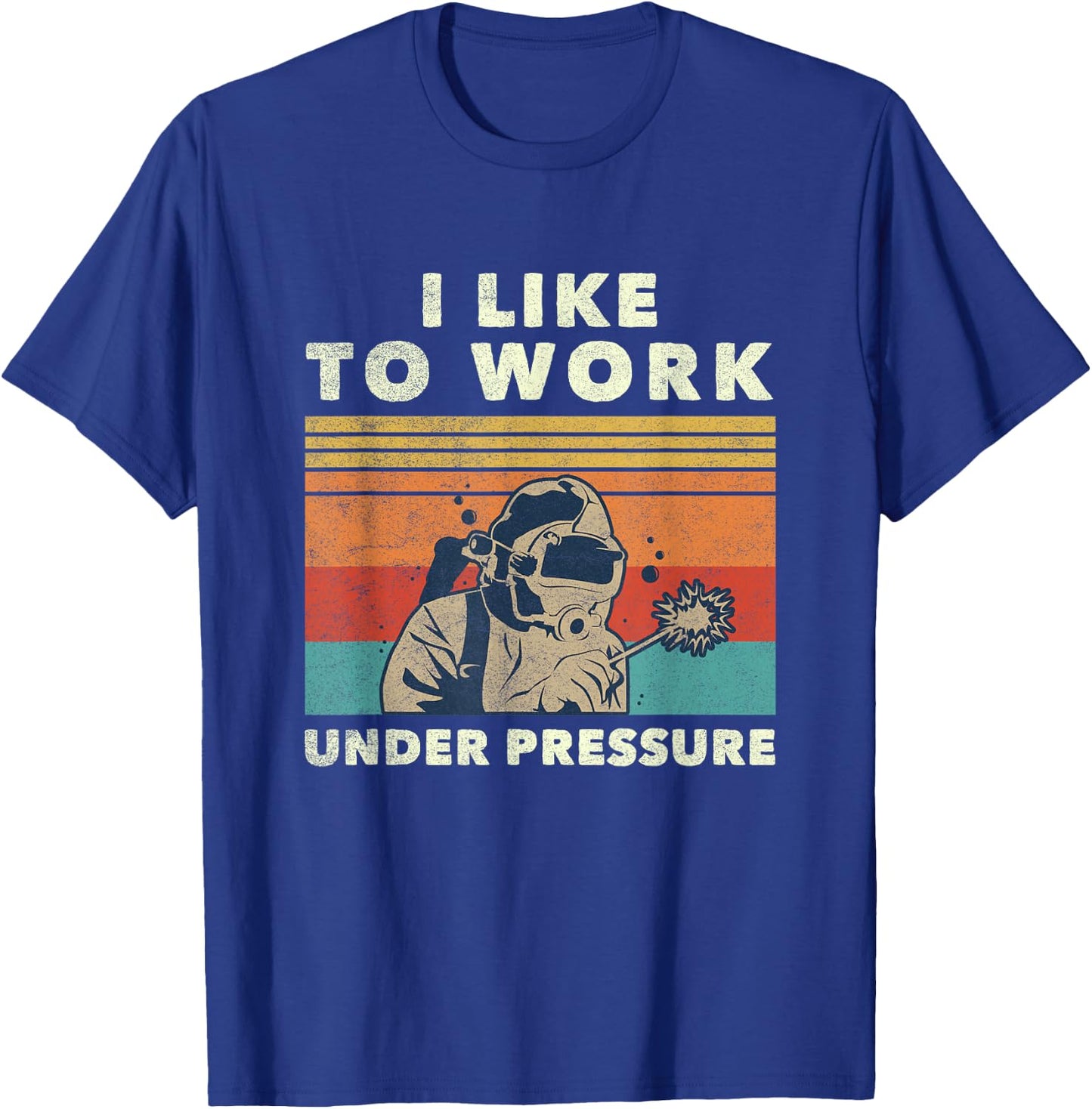 Weld Instructor Underwater Welding Quote - Men's Adult Sports Birthday - Black - Small - Short Sleeve - Classic Fit - Cotton 65%, Polyester 35% T-Shirt - T-Shirt | Royal