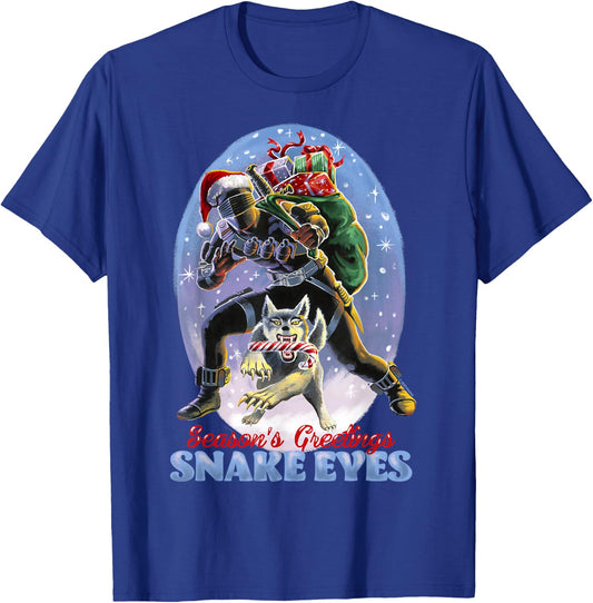 G.I. Joe Christmas Snake Eyes Season's Greetings T-Shirt - T-Shirt | Royal