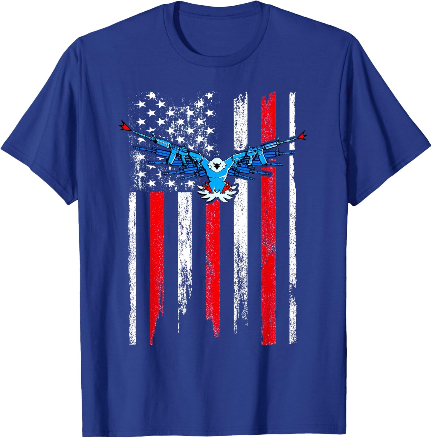 American Flag Demolition Ranch T-Shirt - T-Shirt | Royal
