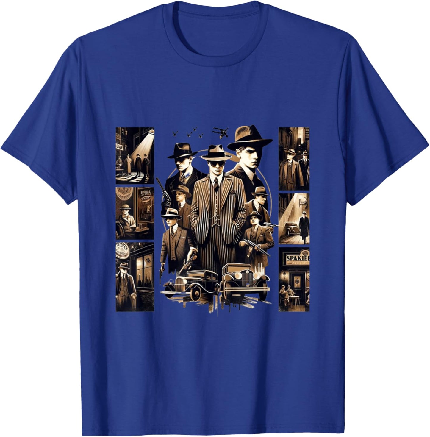 Gangsters Speakeasys 1920's Prohibition era T-Shirt - T-Shirt | Royal