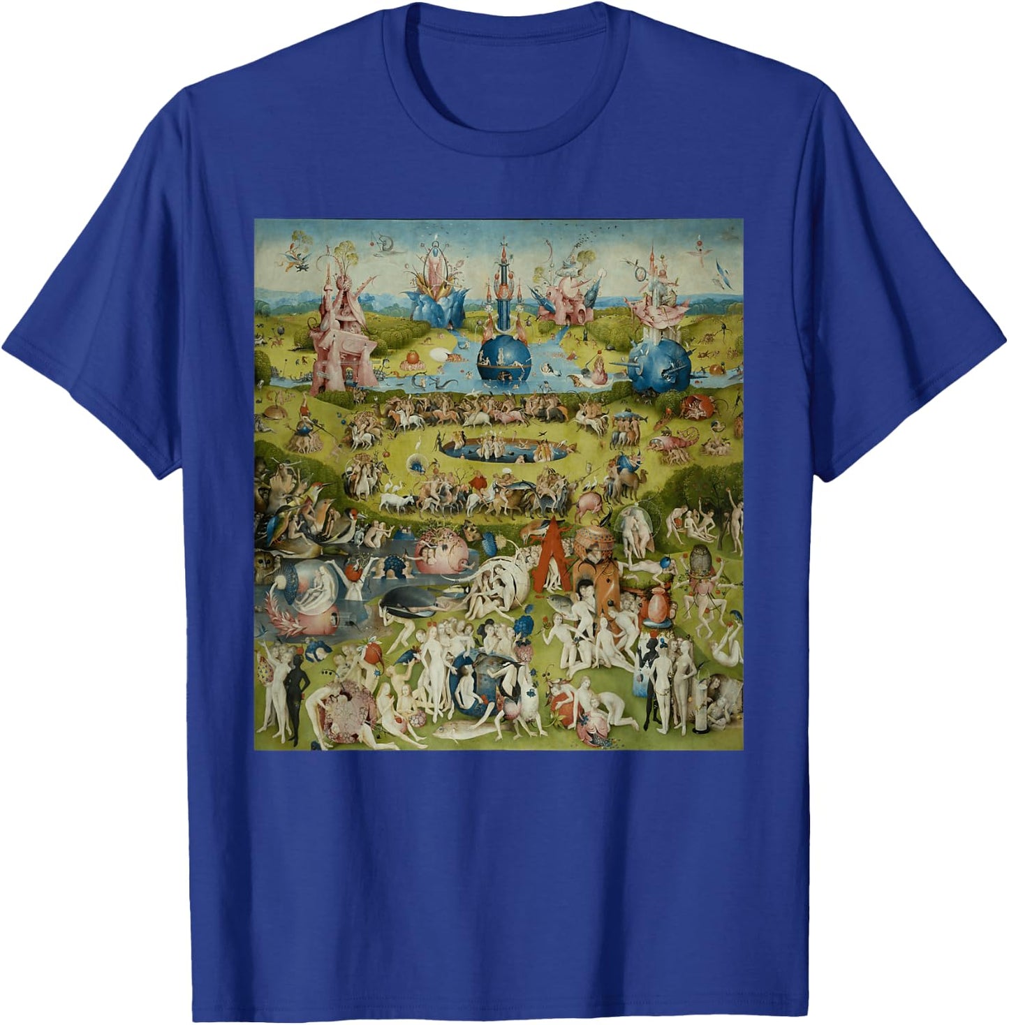 The Garden of Earthly Delights Famous Painting By Bosch T-Shirt - T-Shirt | Royal
