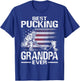 Best Pucking Grandpa Ever Hockey Father's Day Gift T-Shirt - T-Shirt | Royal