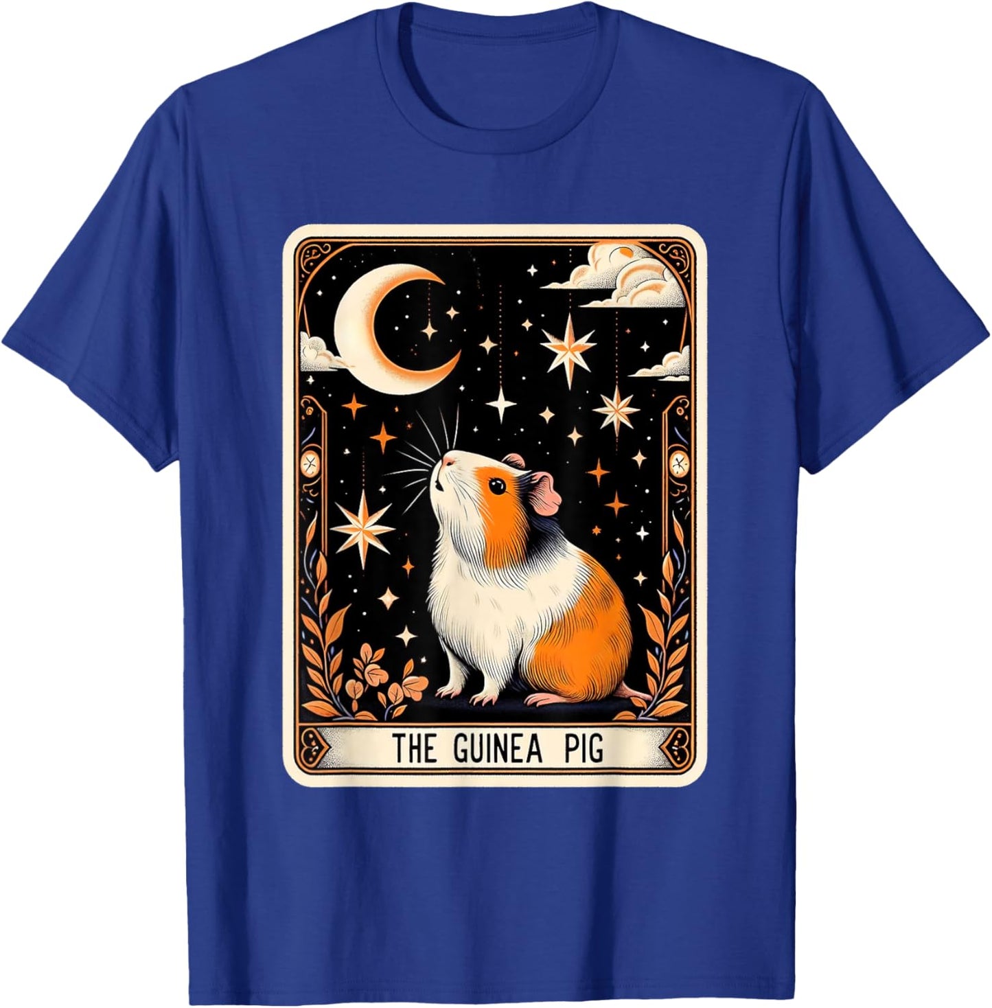 The Guinea Pig Tarot Card Women Men Kids Stars with Moon T-Shirt - T-Shirt | Royal