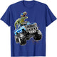 T Rex Dinosaur Monster Truck Patriotic Birthday Gift Boys T-Shirt - T-Shirt | Royal