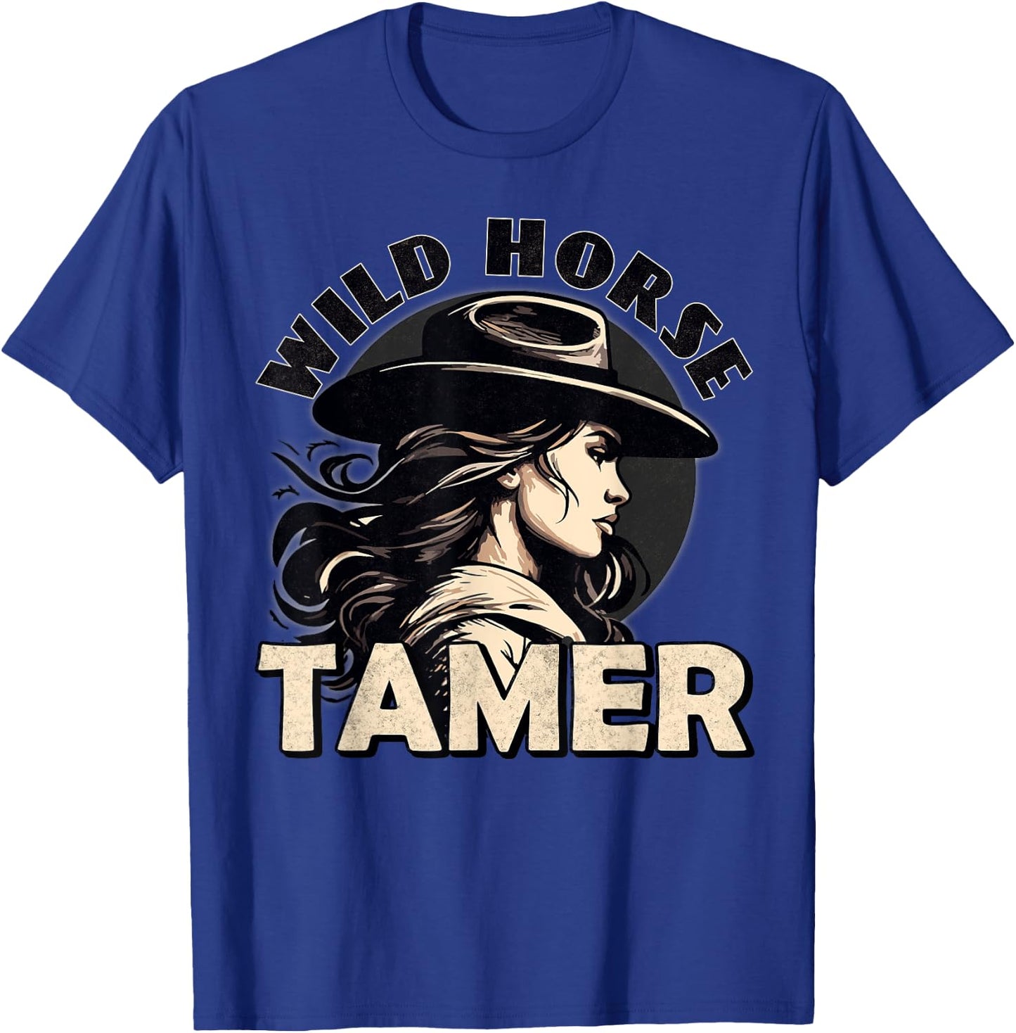 Cowgirl Shirt - Wild Horse Tamer - Rodeo Howdy Girls Western T-Shirt - T-Shirt | Royal