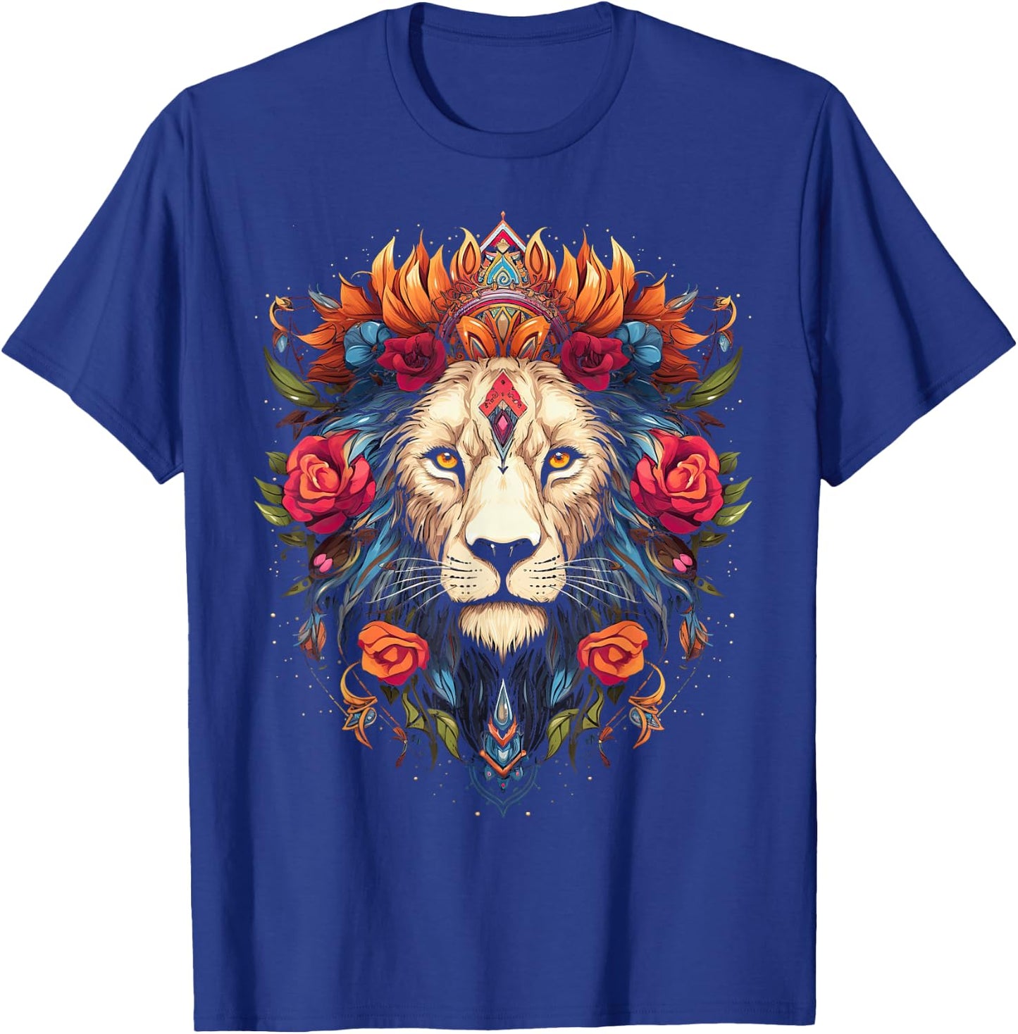 Lion Colourful Lions from Africa Day of the Dead T-Shirt - T-Shirt | Royal