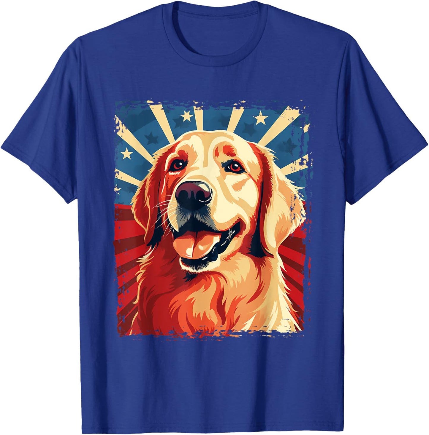 Golden Retriever for Kid Boys Girls Funny USA Dog T-Shirt - T-Shirt | Royal