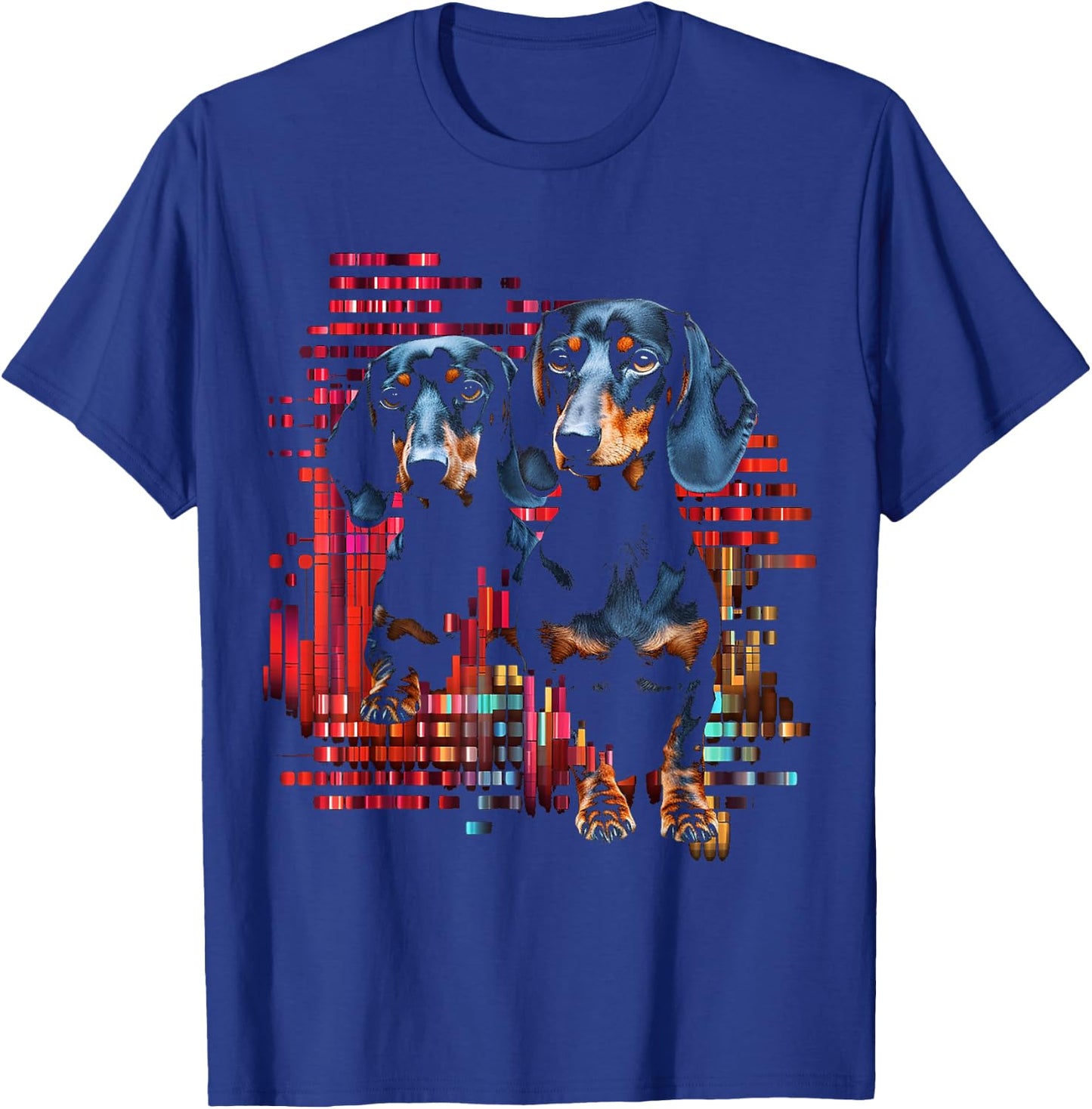Dachshund Love Animal Pet Pixel Art Graphic Dog Dachshund Men Women Kids T-Shirt - T-Shirt | Royal
